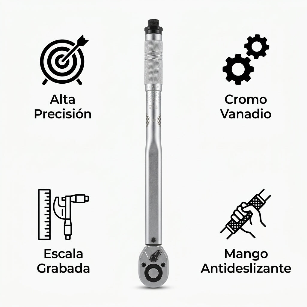 Torque wrenches (torquímetros) — Infografia de Caracteristicas | Generated by Modelize