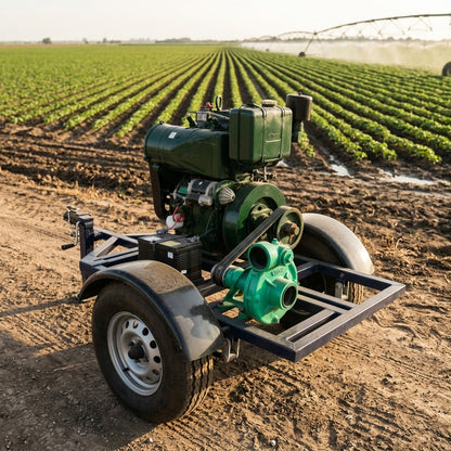 Industrial diesel engine-driven pump unit — Estilo de Vida - Producto en Uso | Generated by Modelize