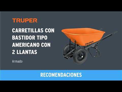 CARRETA TRUPER DESARMADA PLASTICA PARA GRANOS TP-7X ANARANJADA DOBLE LLANTA