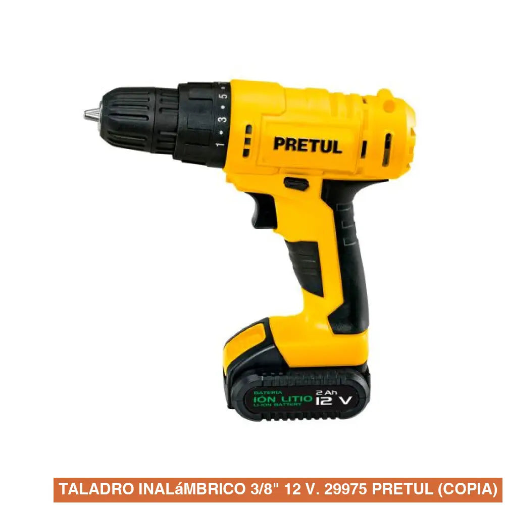 Taladro inalámbrico 3/8’’ 12 V. 29975 Pretul (Copia)